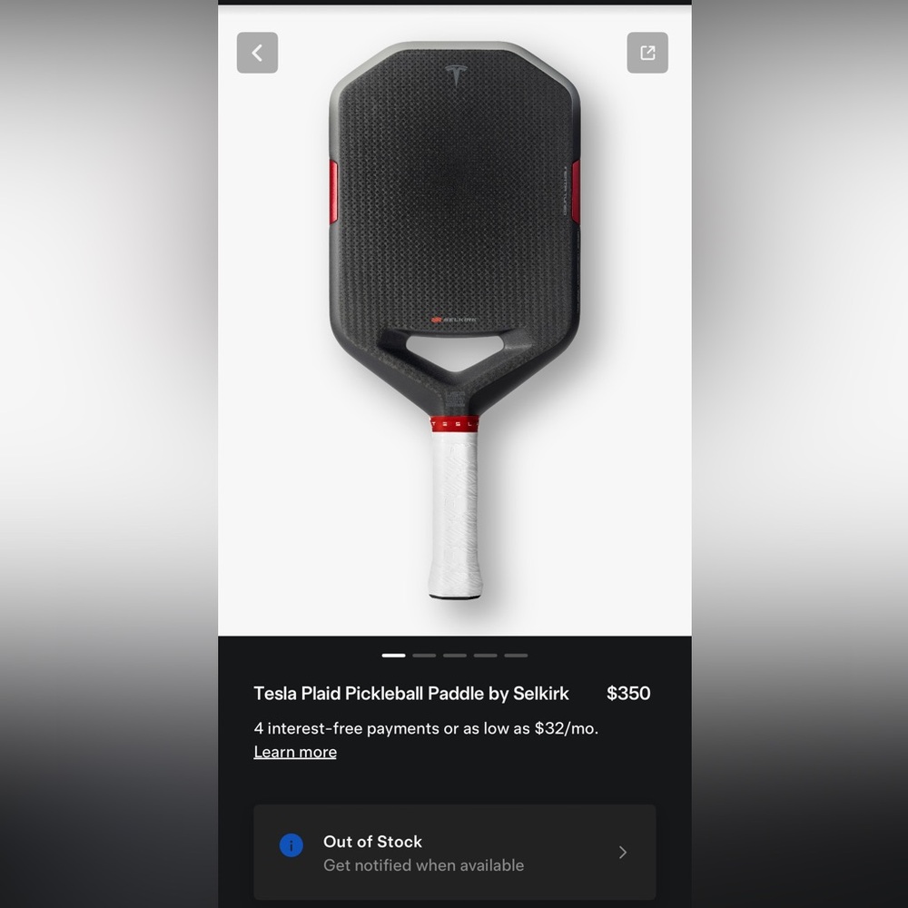 Tesla by Selkirk Pickleball Paddle